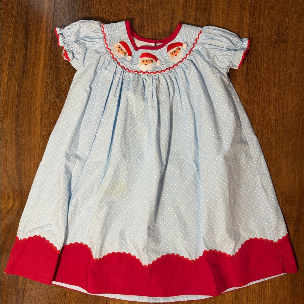 Adorable Smocked Santa Claus dress
